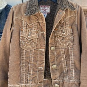 Vintage Women’s Sherpa-Lined True Religion Jacket Size S